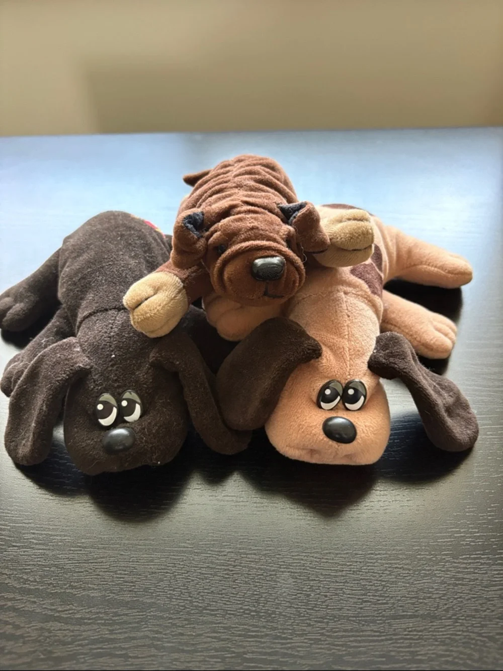 Brown & Dark Brown Plush Puppy Dog Bundle